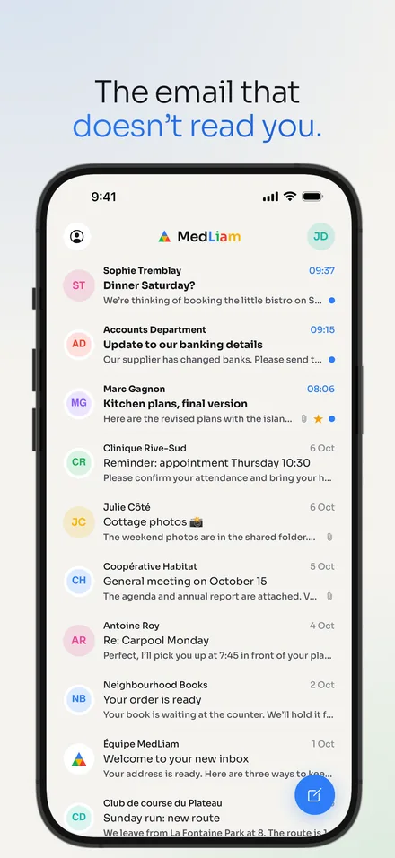 The MedLiam inbox