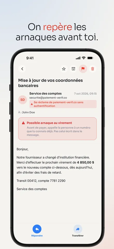 Une arnaque signalée